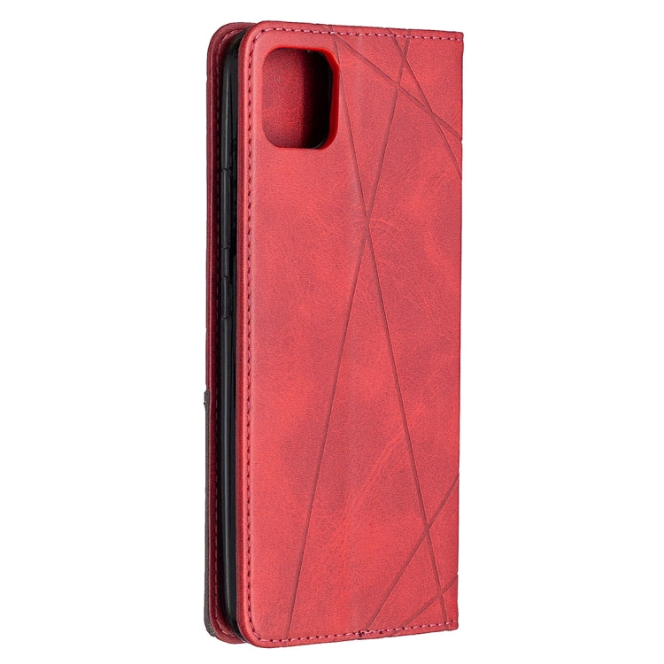 For OPPO Realme C11 Rhombus Texture Horizontal Flip Magnetic Leather Case with Holder & Card Slots
