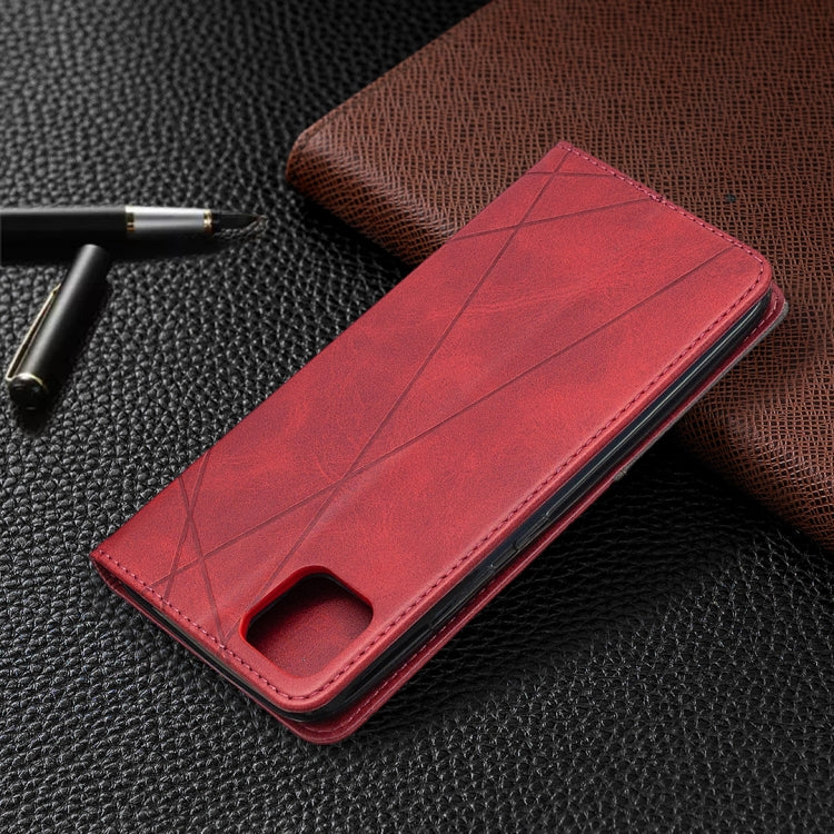 For OPPO Realme C11 Rhombus Texture Horizontal Flip Magnetic Leather Case with Holder & Card Slots