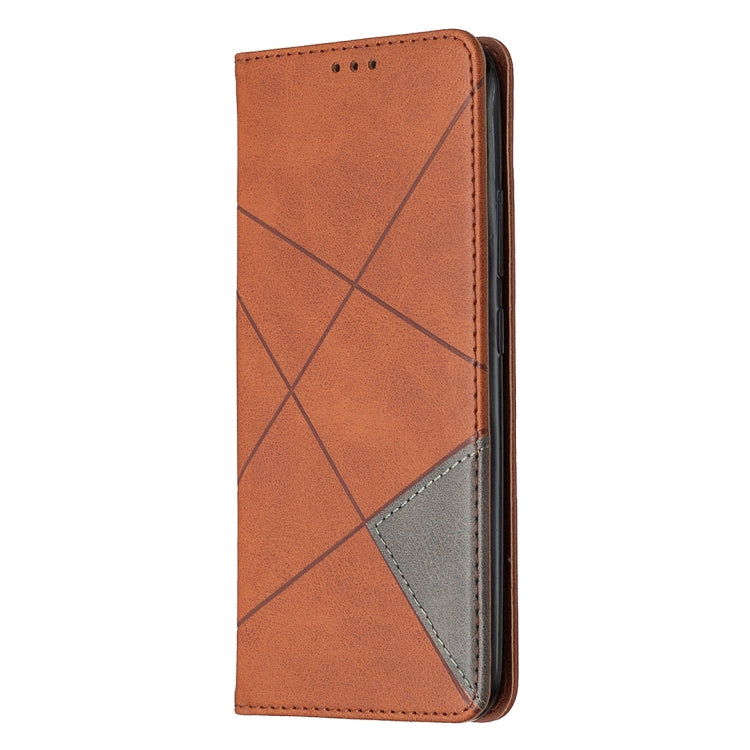 For OPPO Realme C11 Rhombus Texture Horizontal Flip Magnetic Leather Case with Holder & Card Slots
