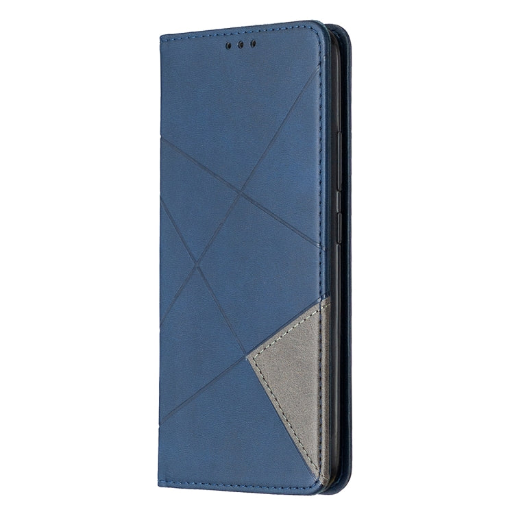 For OPPO Realme C11 Rhombus Texture Horizontal Flip Magnetic Leather Case with Holder & Card Slots