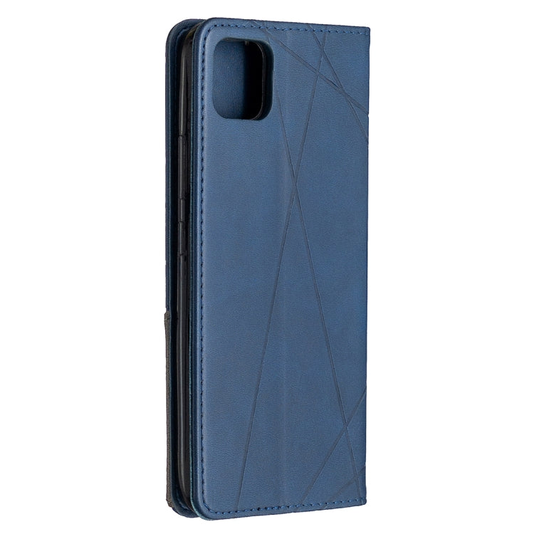 For OPPO Realme C11 Rhombus Texture Horizontal Flip Magnetic Leather Case with Holder & Card Slots