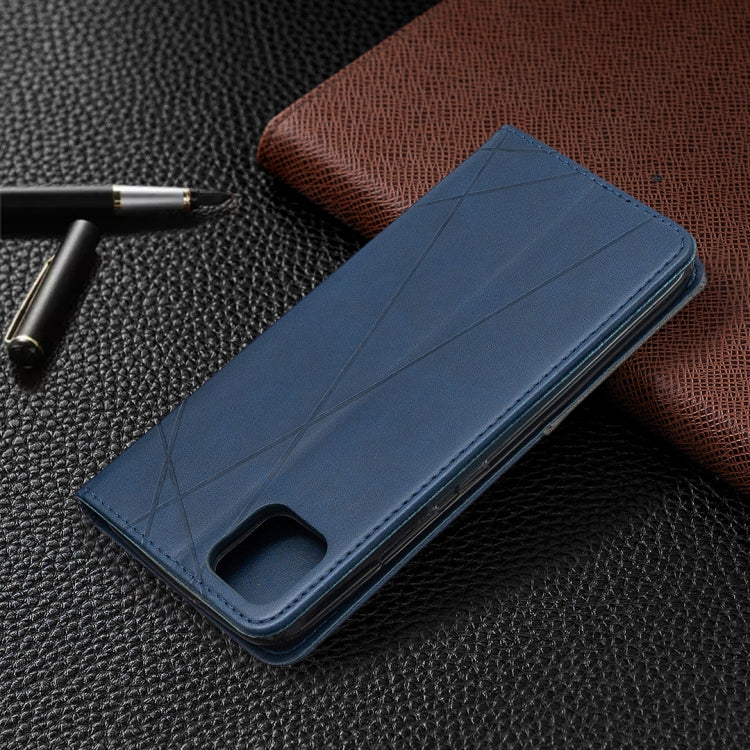 For OPPO Realme C11 Rhombus Texture Horizontal Flip Magnetic Leather Case with Holder & Card Slots