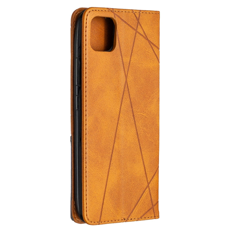 For OPPO Realme C11 Rhombus Texture Horizontal Flip Magnetic Leather Case with Holder & Card Slots