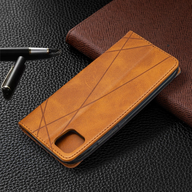 For OPPO Realme C11 Rhombus Texture Horizontal Flip Magnetic Leather Case with Holder & Card Slots