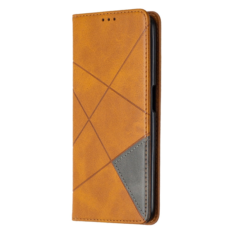 For OPPO Realme 6 Rhombus Texture Horizontal Flip Magnetic Leather Case with Holder & Card Slots