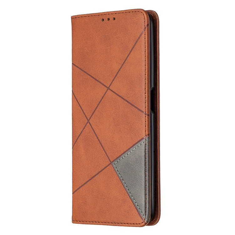 For OPPO Realme 6 Pro Rhombus Texture Horizontal Flip Magnetic Leather Case with Holder & Card Slots