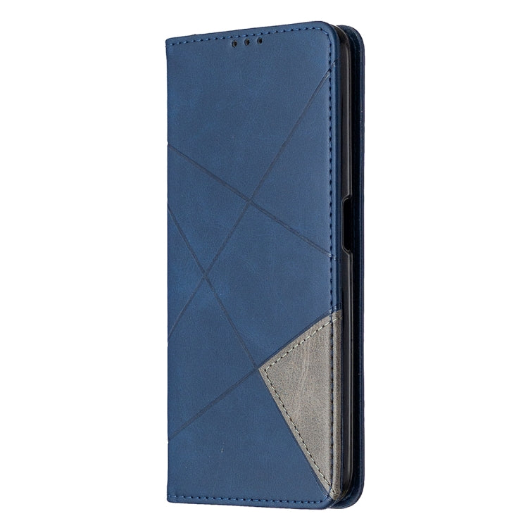 For OPPO Realme 6 Pro Rhombus Texture Horizontal Flip Magnetic Leather Case with Holder & Card Slots
