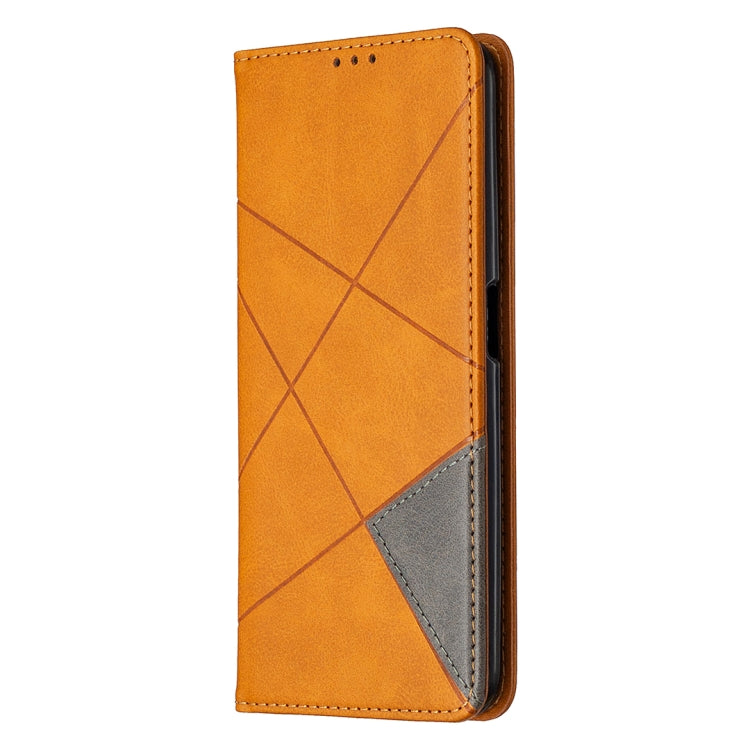 For OPPO Realme 6 Pro Rhombus Texture Horizontal Flip Magnetic Leather Case with Holder & Card Slots