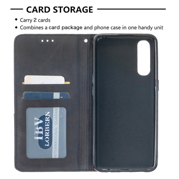 For OPPO Reno3 Pro Rhombus Texture Horizontal Flip Magnetic Leather Case with Holder & Card Slots