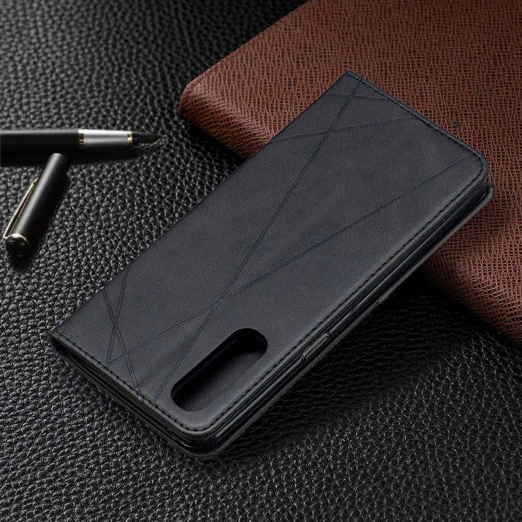 For OPPO Reno3 Pro Rhombus Texture Horizontal Flip Magnetic Leather Case with Holder & Card Slots