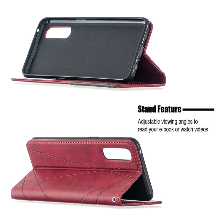For OPPO Reno3 Pro Rhombus Texture Horizontal Flip Magnetic Leather Case with Holder & Card Slots