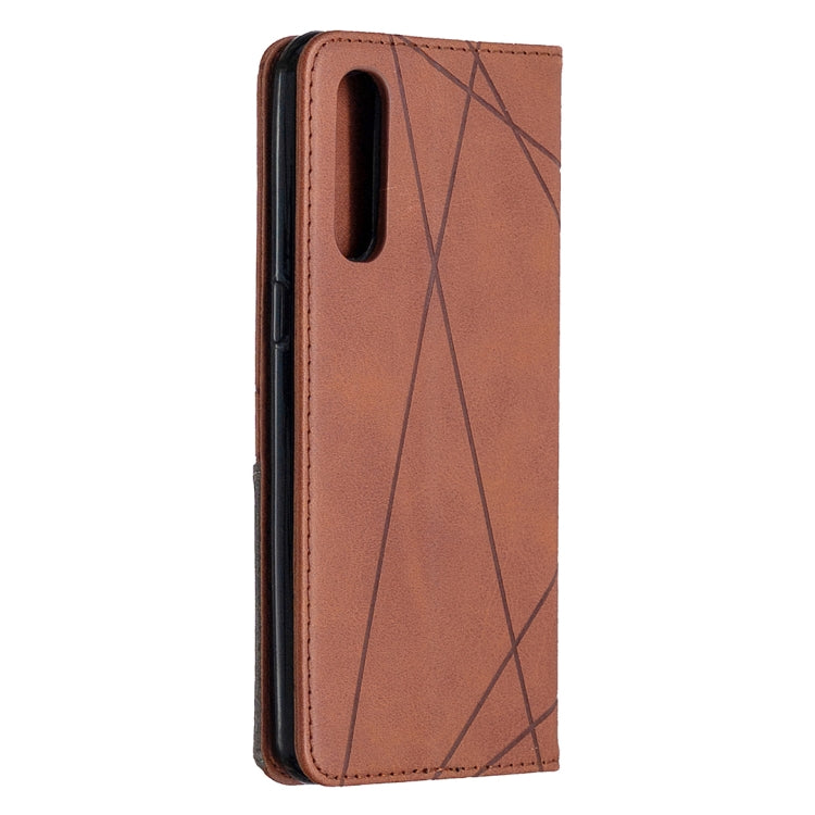 For OPPO Reno3 Pro Rhombus Texture Horizontal Flip Magnetic Leather Case with Holder & Card Slots