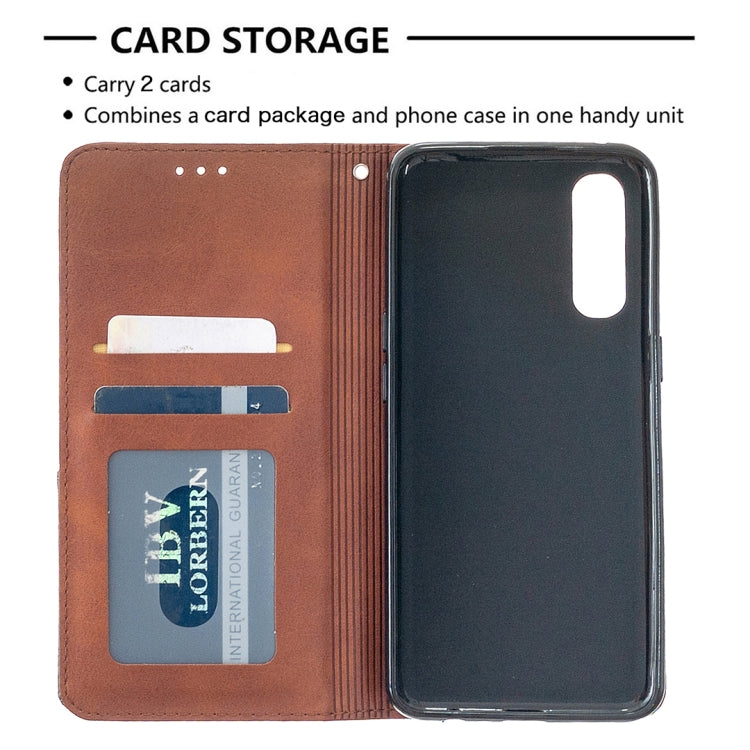 For OPPO Reno3 Pro Rhombus Texture Horizontal Flip Magnetic Leather Case with Holder & Card Slots
