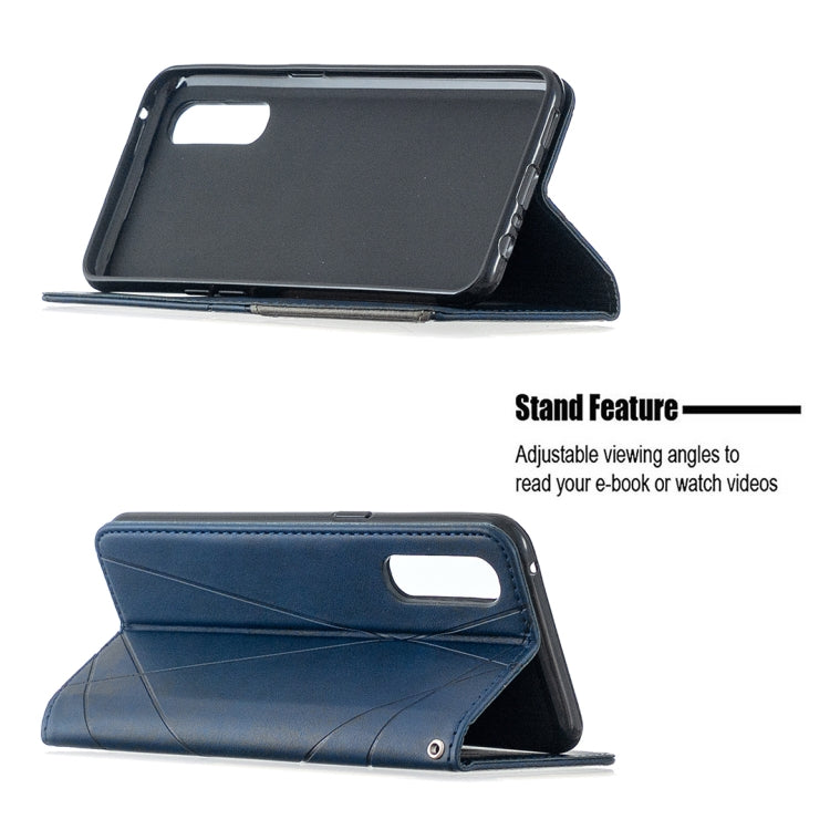 For OPPO Reno3 Pro Rhombus Texture Horizontal Flip Magnetic Leather Case with Holder & Card Slots