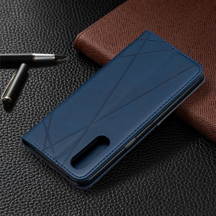 For OPPO Reno3 Pro Rhombus Texture Horizontal Flip Magnetic Leather Case with Holder & Card Slots