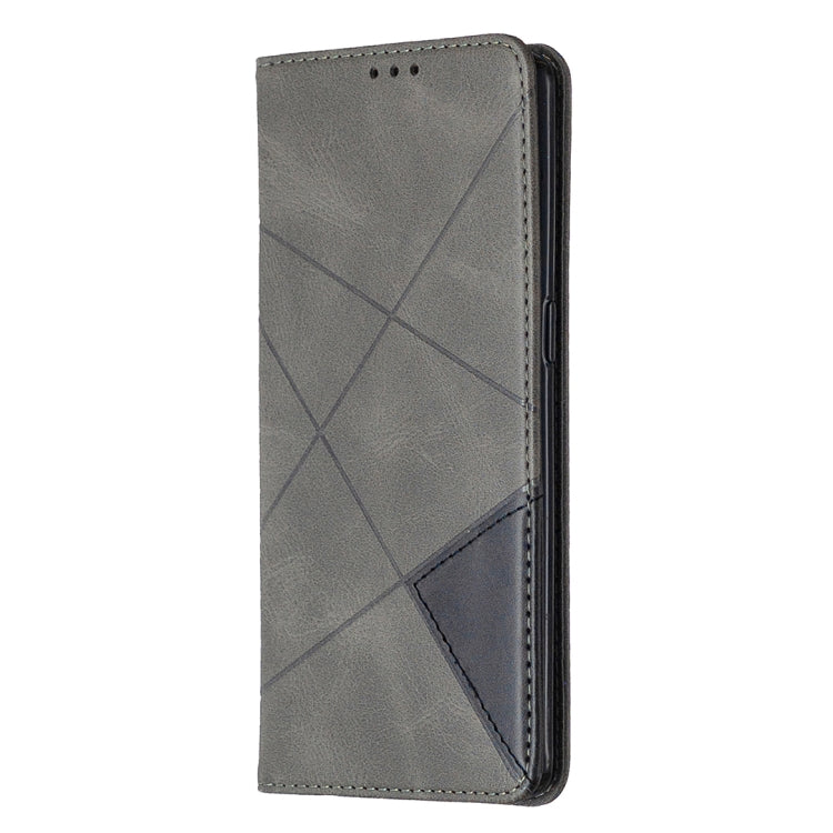 For OPPO Reno4 Pro 5G Rhombus Texture Horizontal Flip Magnetic Leather Case with Holder & Card Slots
