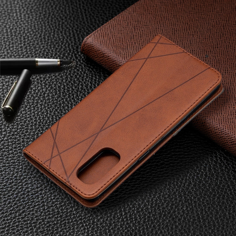 For OPPO Reno4 Pro 5G Rhombus Texture Horizontal Flip Magnetic Leather Case with Holder & Card Slots