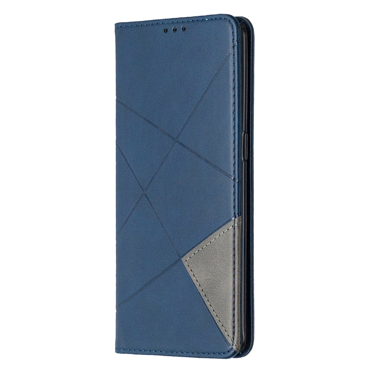 For OPPO Reno4 Pro 5G Rhombus Texture Horizontal Flip Magnetic Leather Case with Holder & Card Slots
