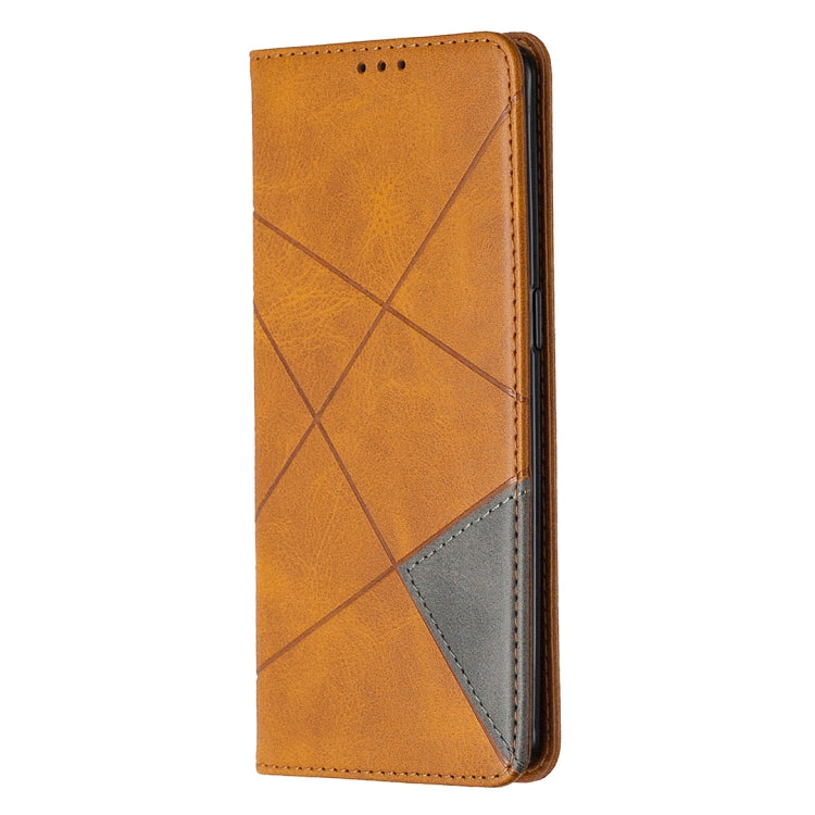 For OPPO Reno4 Pro 5G Rhombus Texture Horizontal Flip Magnetic Leather Case with Holder & Card Slots