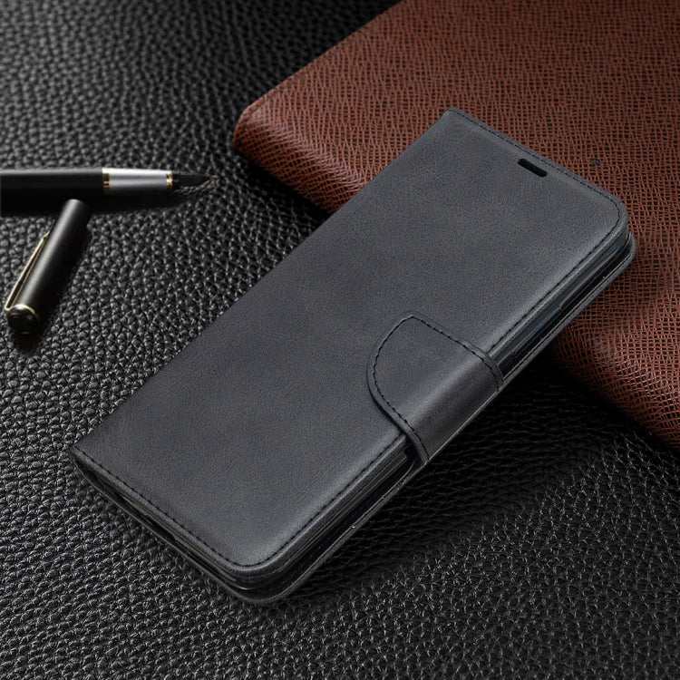 For OPPO Realme C11 Retro Lambskin Texture Pure Color Horizontal Flip PU Leather Case, with Holder & Card Slots & Wallet & Lanyard