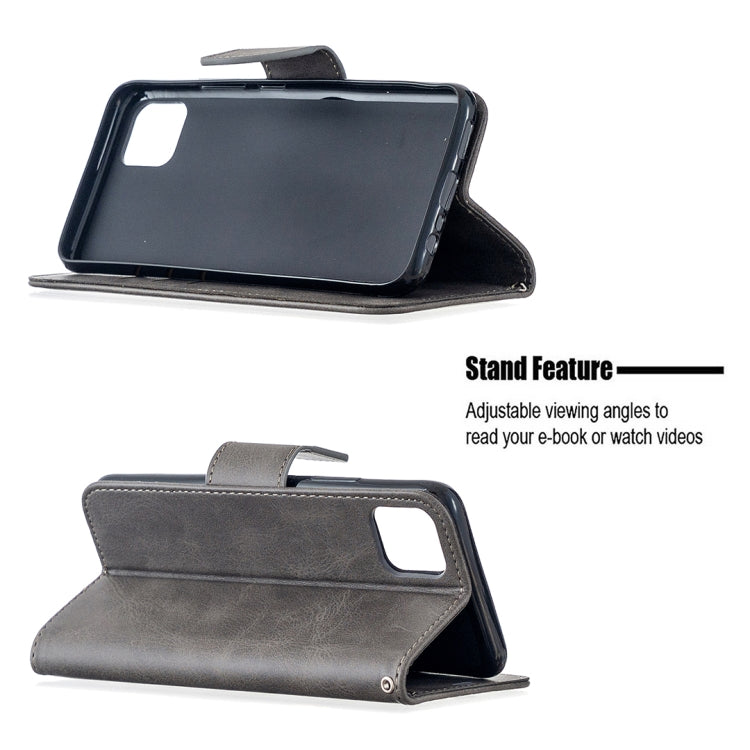 For OPPO Realme C11 Retro Lambskin Texture Pure Color Horizontal Flip PU Leather Case, with Holder & Card Slots & Wallet & Lanyard