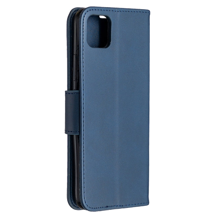 For OPPO Realme C11 Retro Lambskin Texture Pure Color Horizontal Flip PU Leather Case, with Holder & Card Slots & Wallet & Lanyard