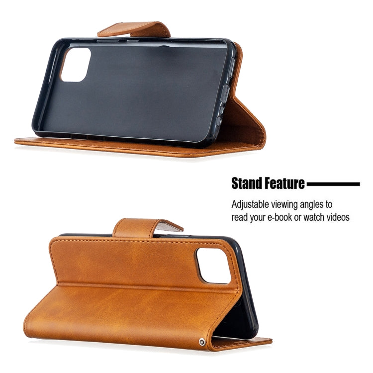 For OPPO Realme C11 Retro Lambskin Texture Pure Color Horizontal Flip PU Leather Case, with Holder & Card Slots & Wallet & Lanyard