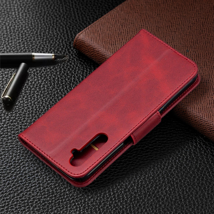 For OPPO Realme 6 Retro Lambskin Texture Pure Color Horizontal Flip PU Leather Case, with Holder & Card Slots & Wallet & Lanyard