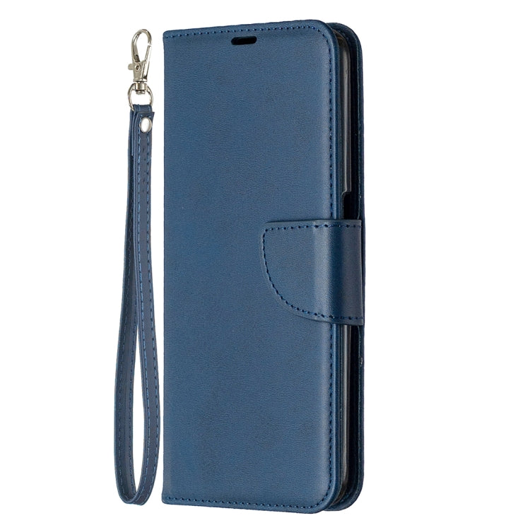 For OPPO Realme 6 Retro Lambskin Texture Pure Color Horizontal Flip PU Leather Case, with Holder & Card Slots & Wallet & Lanyard