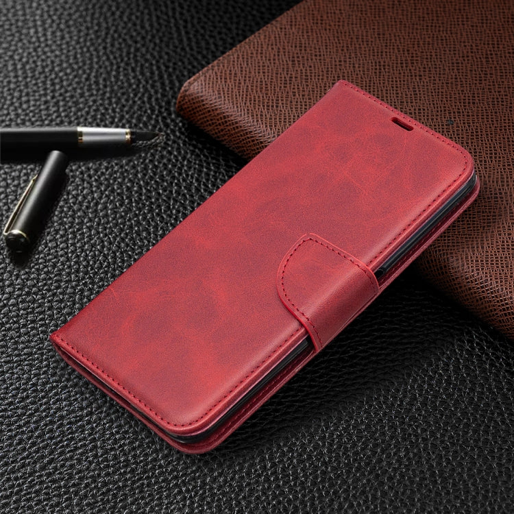 For OPPO Realme 6 Pro Retro Lambskin Texture Pure Color Horizontal Flip PU Leather Case, with Holder & Card Slots & Wallet & Lanyard