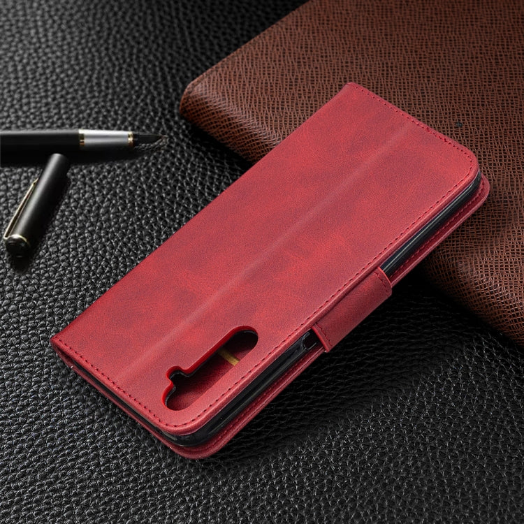 For OPPO Realme 6 Pro Retro Lambskin Texture Pure Color Horizontal Flip PU Leather Case, with Holder & Card Slots & Wallet & Lanyard