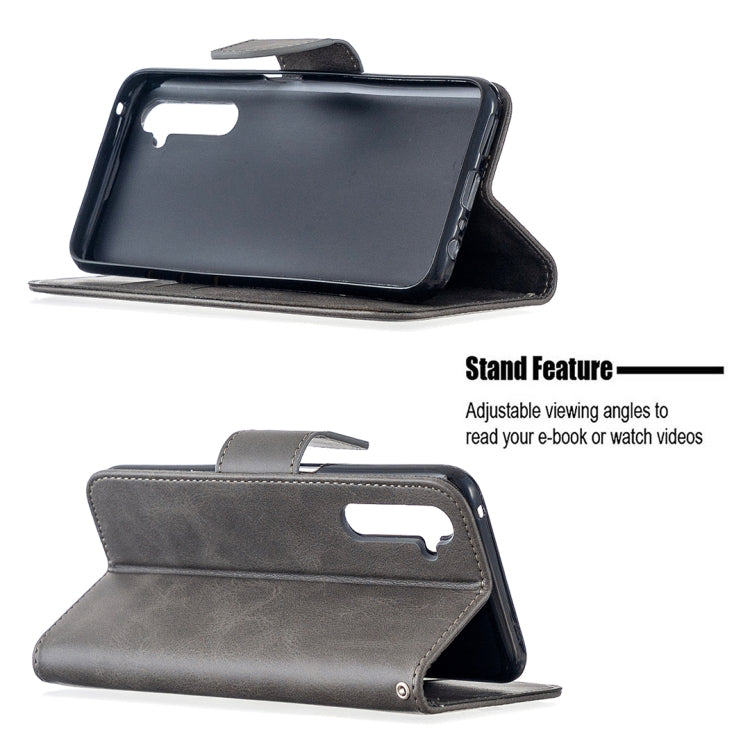 For OPPO Realme 6 Pro Retro Lambskin Texture Pure Color Horizontal Flip PU Leather Case, with Holder & Card Slots & Wallet & Lanyard