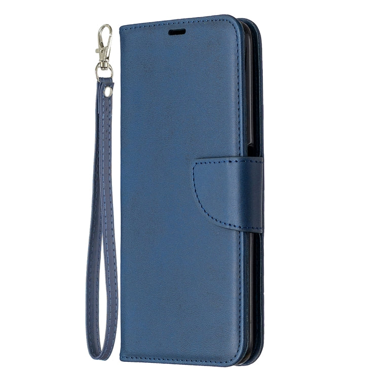 For OPPO Realme 6 Pro Retro Lambskin Texture Pure Color Horizontal Flip PU Leather Case, with Holder & Card Slots & Wallet & Lanyard