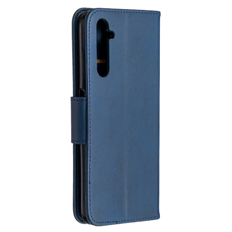 For OPPO Realme 6 Pro Retro Lambskin Texture Pure Color Horizontal Flip PU Leather Case, with Holder & Card Slots & Wallet & Lanyard