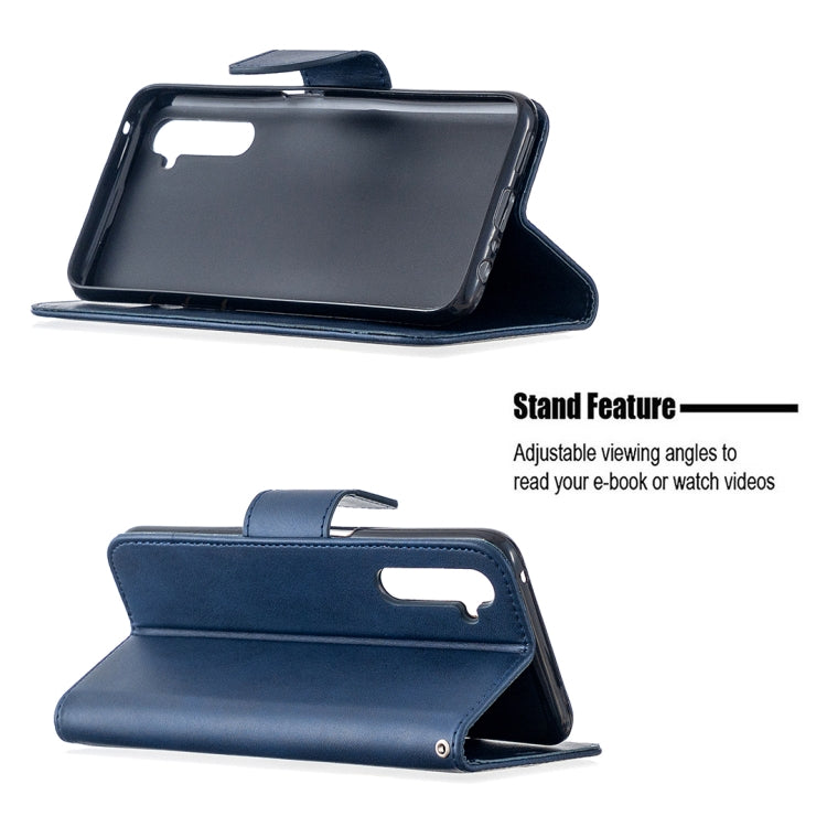 For OPPO Realme 6 Pro Retro Lambskin Texture Pure Color Horizontal Flip PU Leather Case, with Holder & Card Slots & Wallet & Lanyard