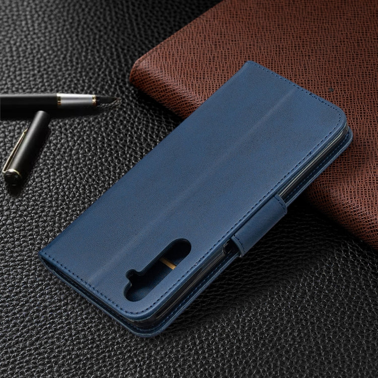 For OPPO Realme 6 Pro Retro Lambskin Texture Pure Color Horizontal Flip PU Leather Case, with Holder & Card Slots & Wallet & Lanyard