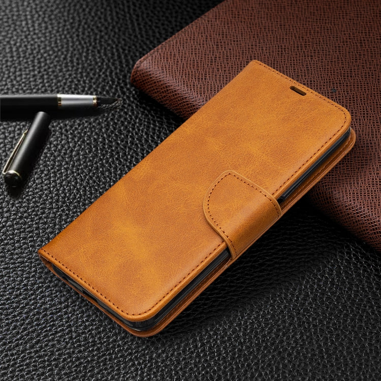 For OPPO Realme 6 Pro Retro Lambskin Texture Pure Color Horizontal Flip PU Leather Case, with Holder & Card Slots & Wallet & Lanyard