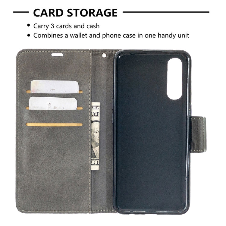 For OPPO Reno3 Pro Retro Lambskin Texture Pure Color Horizontal Flip PU Leather Case, with Holder & Card Slots & Wallet & Lanyard