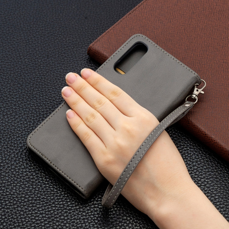 For OPPO Reno3 Pro Retro Lambskin Texture Pure Color Horizontal Flip PU Leather Case, with Holder & Card Slots & Wallet & Lanyard