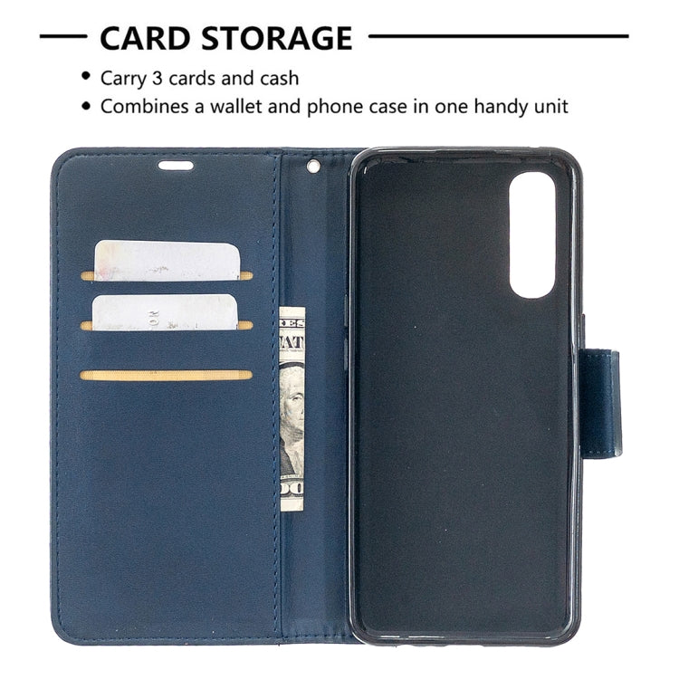 For OPPO Reno3 Pro Retro Lambskin Texture Pure Color Horizontal Flip PU Leather Case, with Holder & Card Slots & Wallet & Lanyard