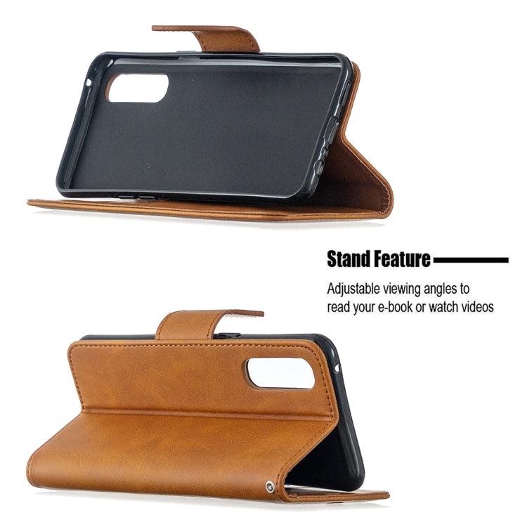 For OPPO Reno3 Pro Retro Lambskin Texture Pure Color Horizontal Flip PU Leather Case, with Holder & Card Slots & Wallet & Lanyard