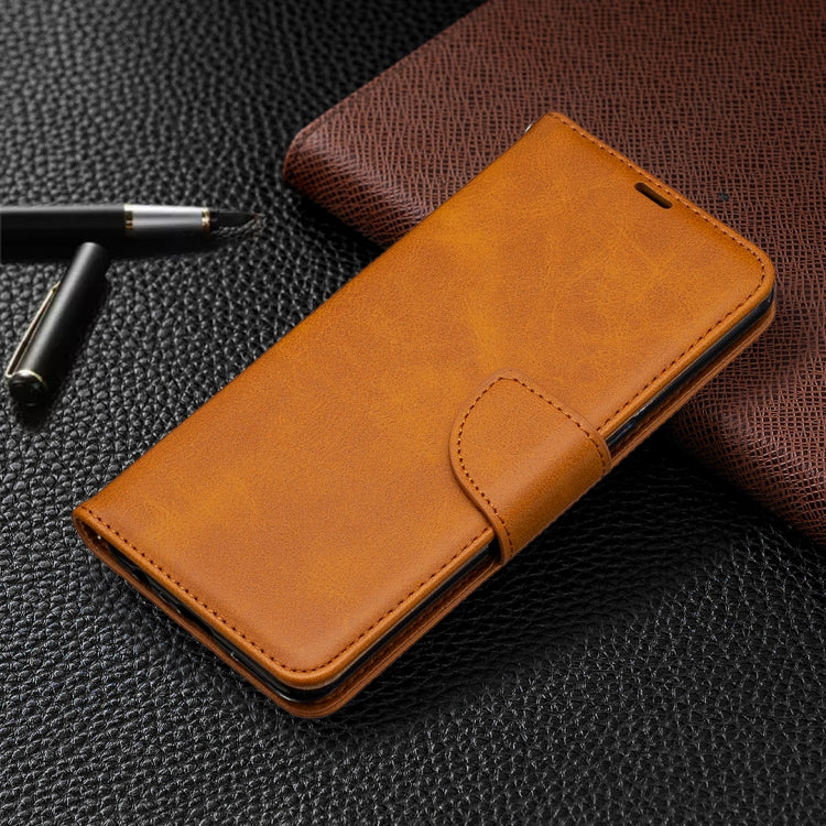 For OPPO Reno3 Pro Retro Lambskin Texture Pure Color Horizontal Flip PU Leather Case, with Holder & Card Slots & Wallet & Lanyard