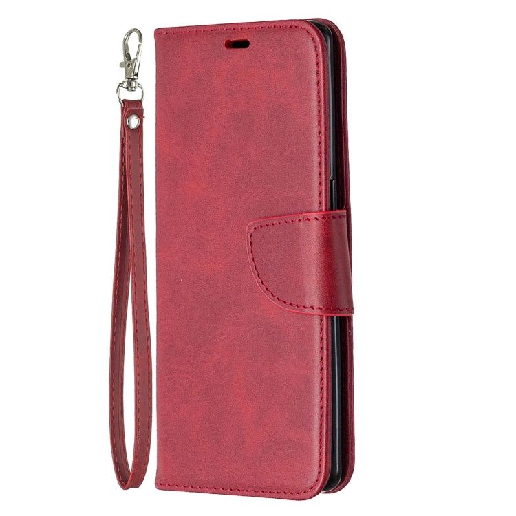 For OPPO Reno4 Pro 5G Retro Lambskin Texture Pure Color Horizontal Flip PU Leather Case, with Holder & Card Slots & Wallet & Lanyard