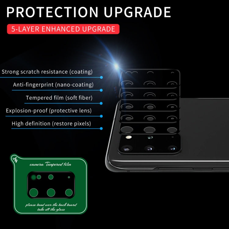 For Samsung Galaxy S20+ Silk Screen Luminous Ring Back Camera Lens Film