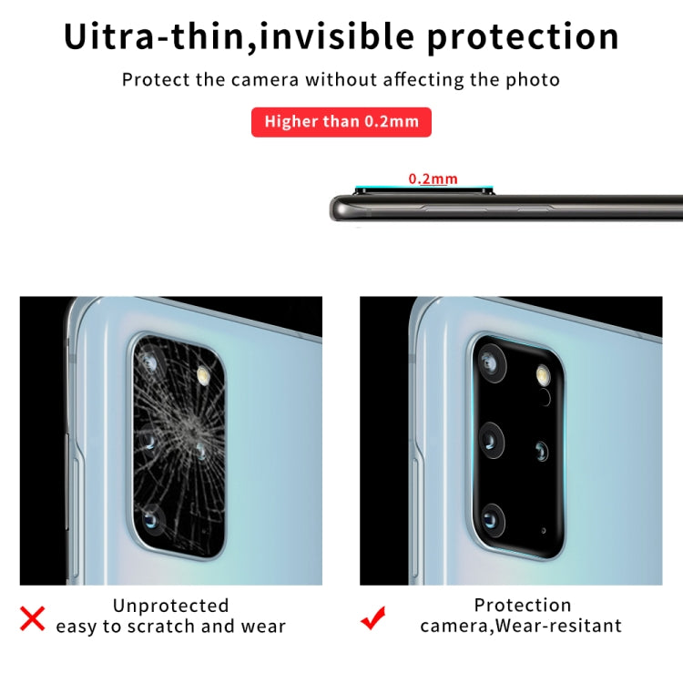 For Samsung Galaxy S20+ Silk Screen Luminous Ring Back Camera Lens Film