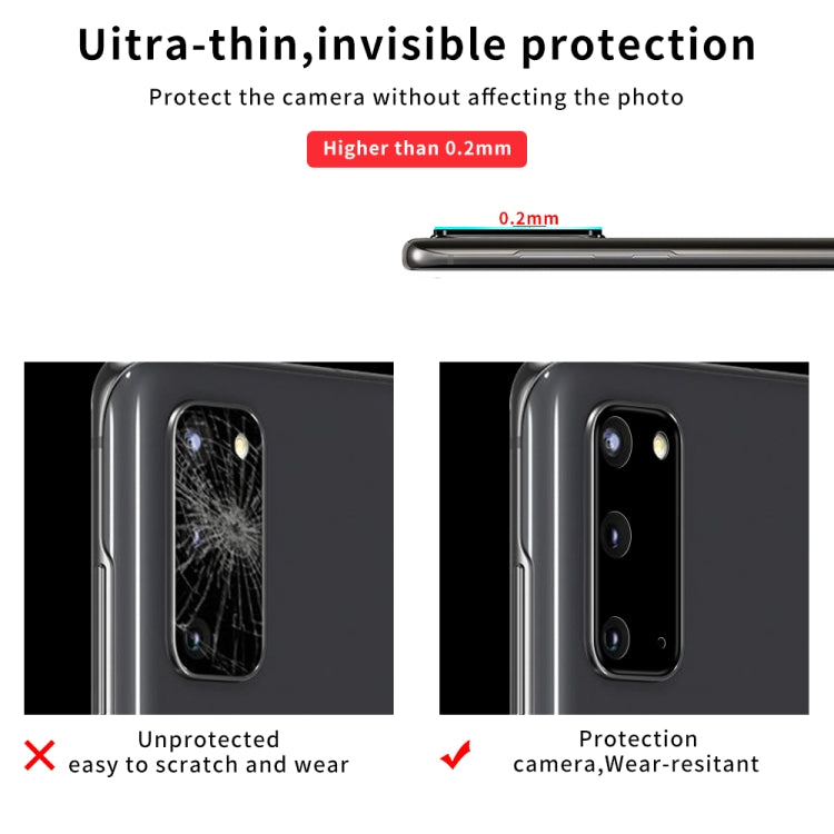 For Samsung Galaxy S20 Silk Screen Luminous Ring Back Camera Lens Film