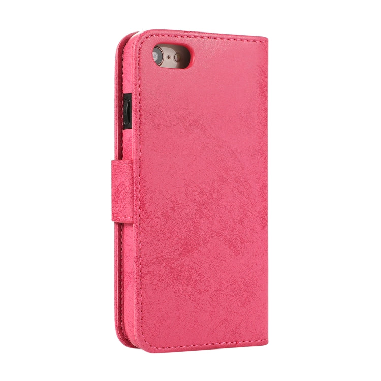 For iPhone SE 2022 / SE 2020 / 8 / 7 KLT888-2 Retro 2 in 1 Detachable Magnetic Horizontal Flip TPU + PU Leather Case with Holder & Card Slots & Photo Frame & Wallet