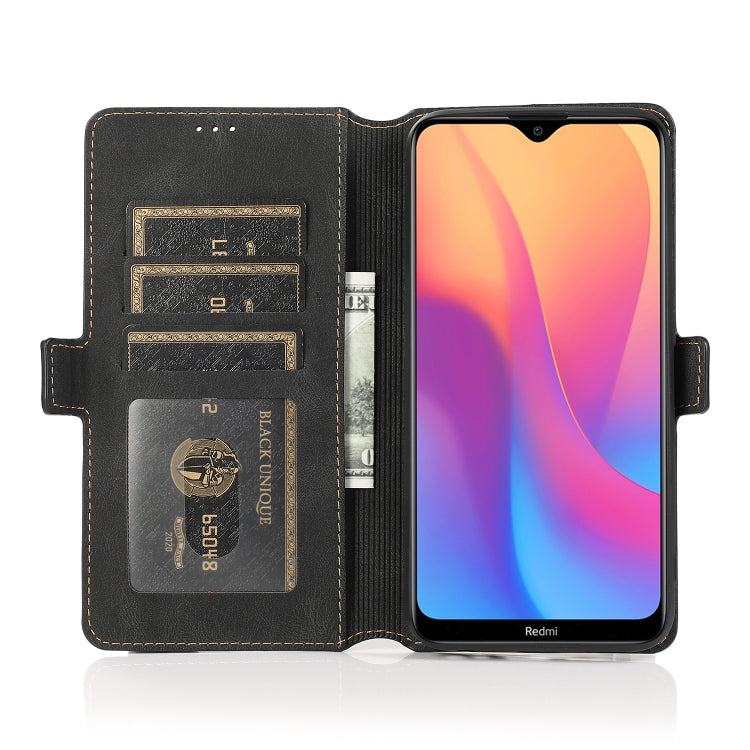 For Xiaomi Redmi 8A Retro Magnetic Closing Clasp Horizontal Flip Leather Case with Holder & Card Slots & Photo Frame & Wallet