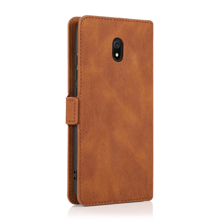 For Xiaomi Redmi 8A Retro Magnetic Closing Clasp Horizontal Flip Leather Case with Holder & Card Slots & Photo Frame & Wallet