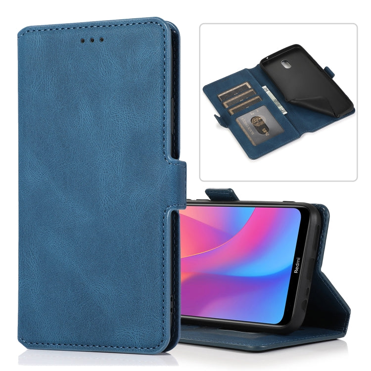 For Xiaomi Redmi 8A Retro Magnetic Closing Clasp Horizontal Flip Leather Case with Holder & Card Slots & Photo Frame & Wallet